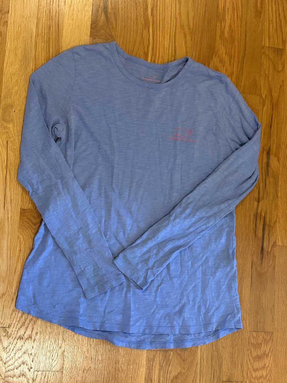 Vineyard Vines Womens Long Sleeve Crewneck Tee - Light Purple with Pink Logo
